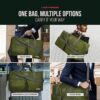 Lucky Travel Duffel Bags 65L, Gym Bag, Travel Bag & Large Duffle Bag for Men, Foldable Overnight Weekender Bags for Women & Men with Adjustable Shoulder Strap, Loden Green - Image 4