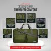 Lucky Travel Duffel Bags 65L, Gym Bag, Travel Bag & Large Duffle Bag for Men, Foldable Overnight Weekender Bags for Women & Men with Adjustable Shoulder Strap, Loden Green - Image 5