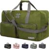 Lucky Travel Duffel Bags 65L, Gym Bag, Travel Bag & Large Duffle Bag for Men, Foldable Overnight Weekender Bags for Women & Men with Adjustable Shoulder Strap, Loden Green
