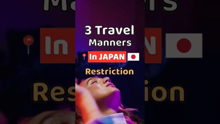 3 Travel Manners about Restriction you need to know in Japan 🇯🇵 | #shorts, #Japan, #Manner